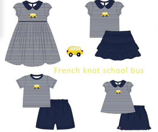 French Knot School Bus Collection