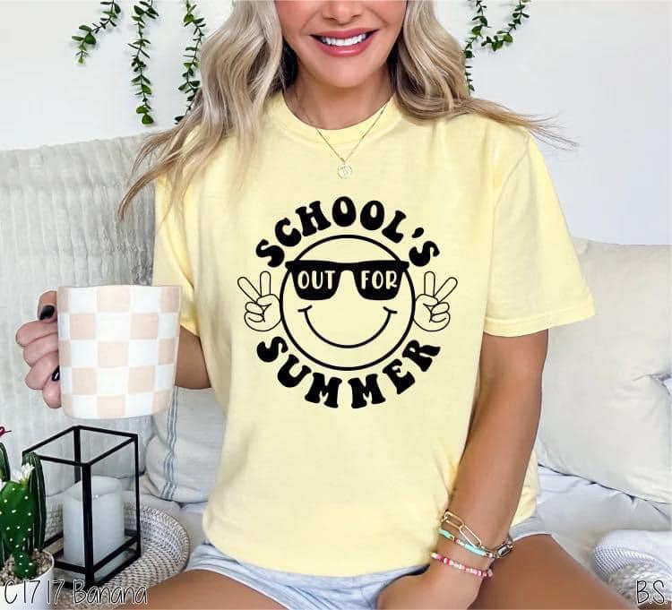 Schools Out for Summer Comfort Color Tee-Youth