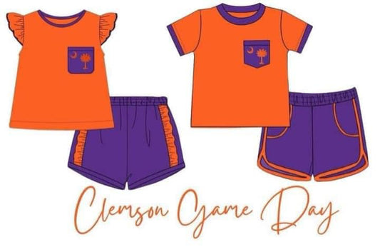 Orange & Purple Carolina Game Day Set