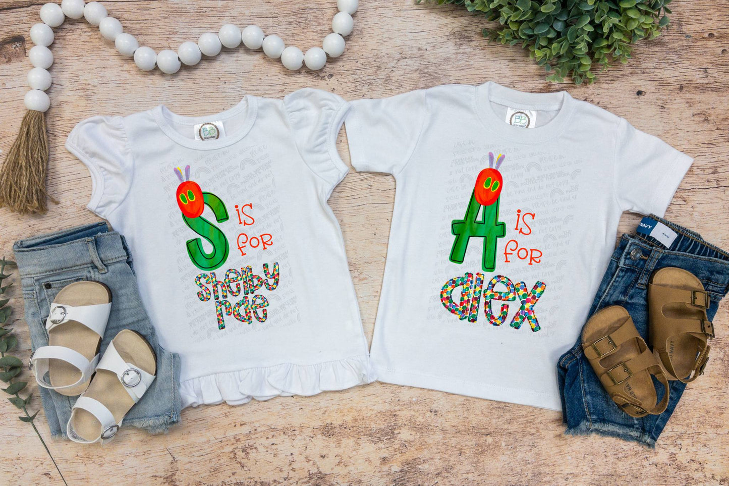 Personalized Back To School Caterpillar Tee