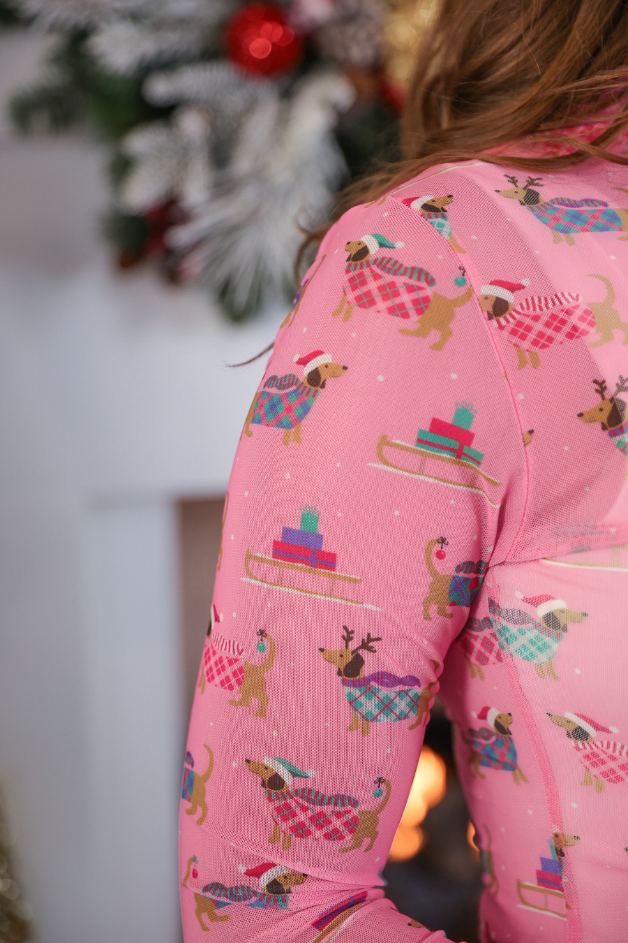 Keigan Mesh Top- Pink Pawliday