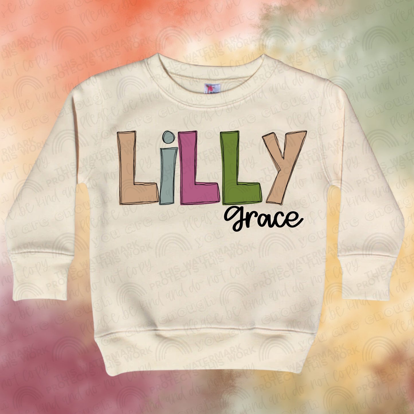 Girls Autumn Alpha Personalized Tees