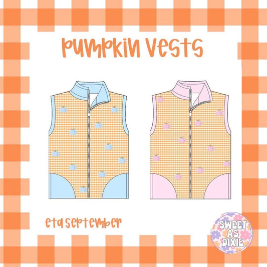 Pumpkin Vests-ETA SEPTEMBER