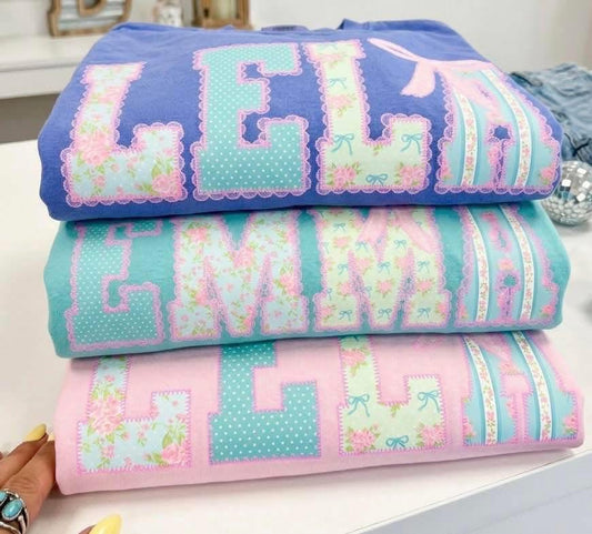Preppy Personalized Name Tees-rabbit skins