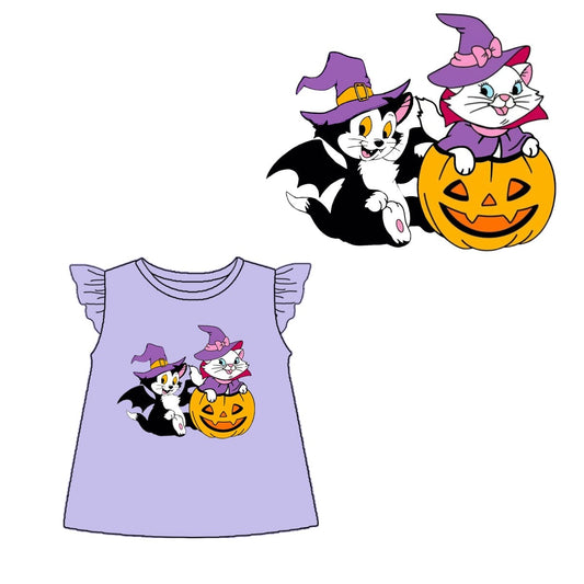 Figaro and Marie Halloween Appliqué Shirt - ETA early August