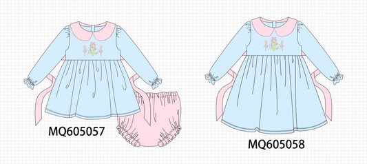 Blue Christmas tree ballet embroidery collection-ETA early December