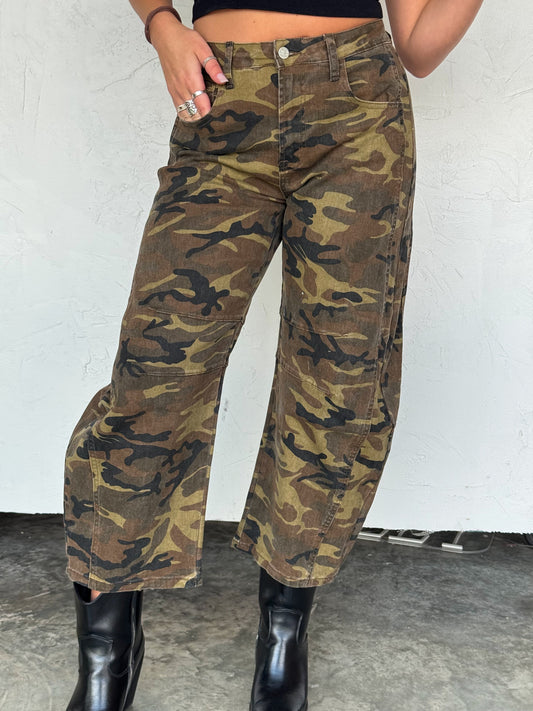 PREORDER- BEX CAMO BARREL JEANS