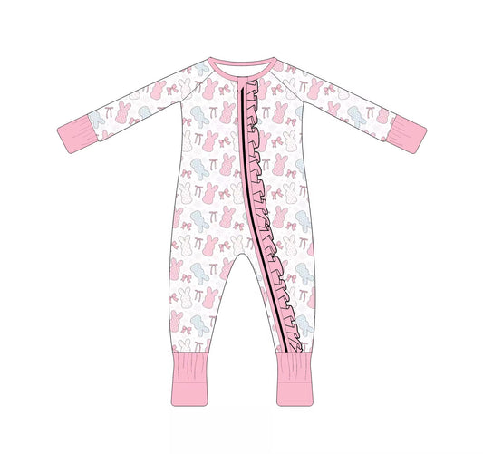 WS Coquette Bunny Bamboo Convertible Ruffle Zippy