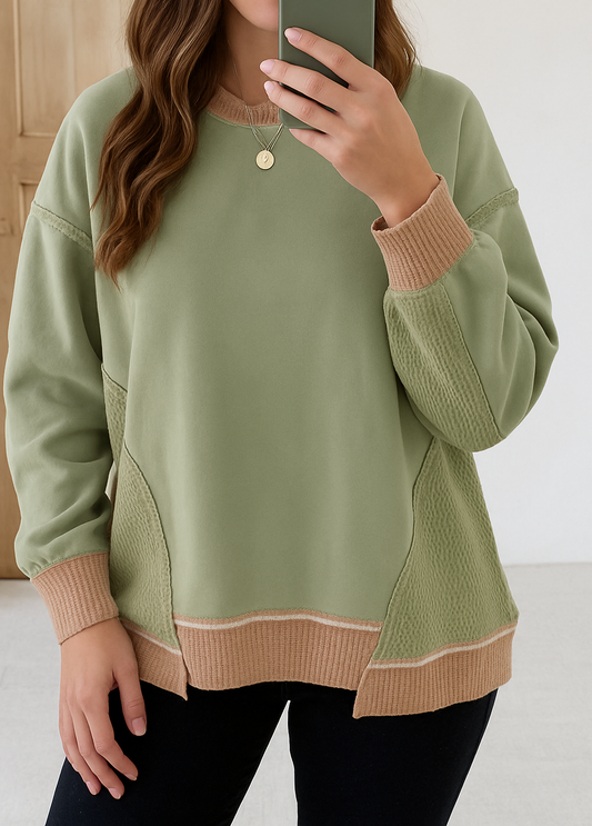 Colorblock Oversized Sweatshirt *THREE COLORS* Preorder-November