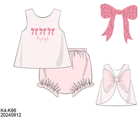 Bitty Dot Bows Bloomer Set-ETA Feb