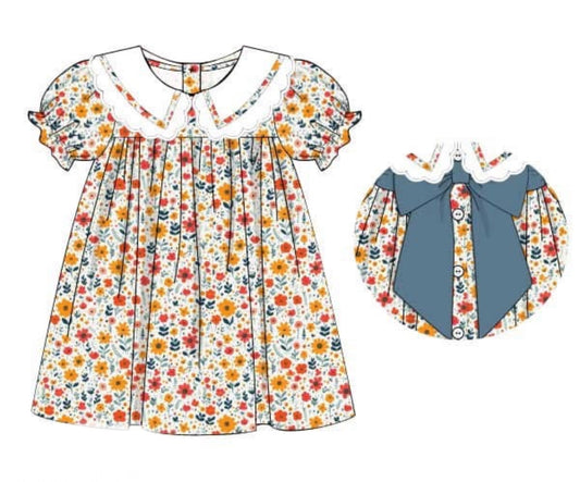 Fall Floral & Gingham Dress-ETA SEPTEMBER