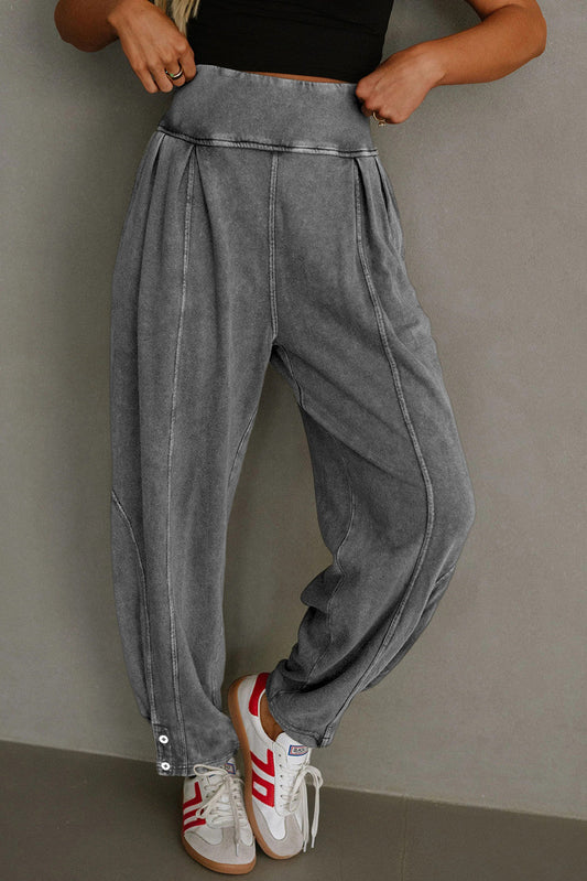 Grey Mineral Wash Joggers Preorder-November