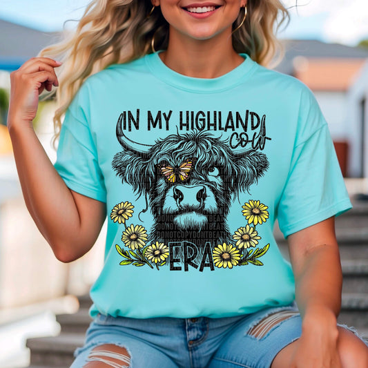 In my highland cow era-completed tee