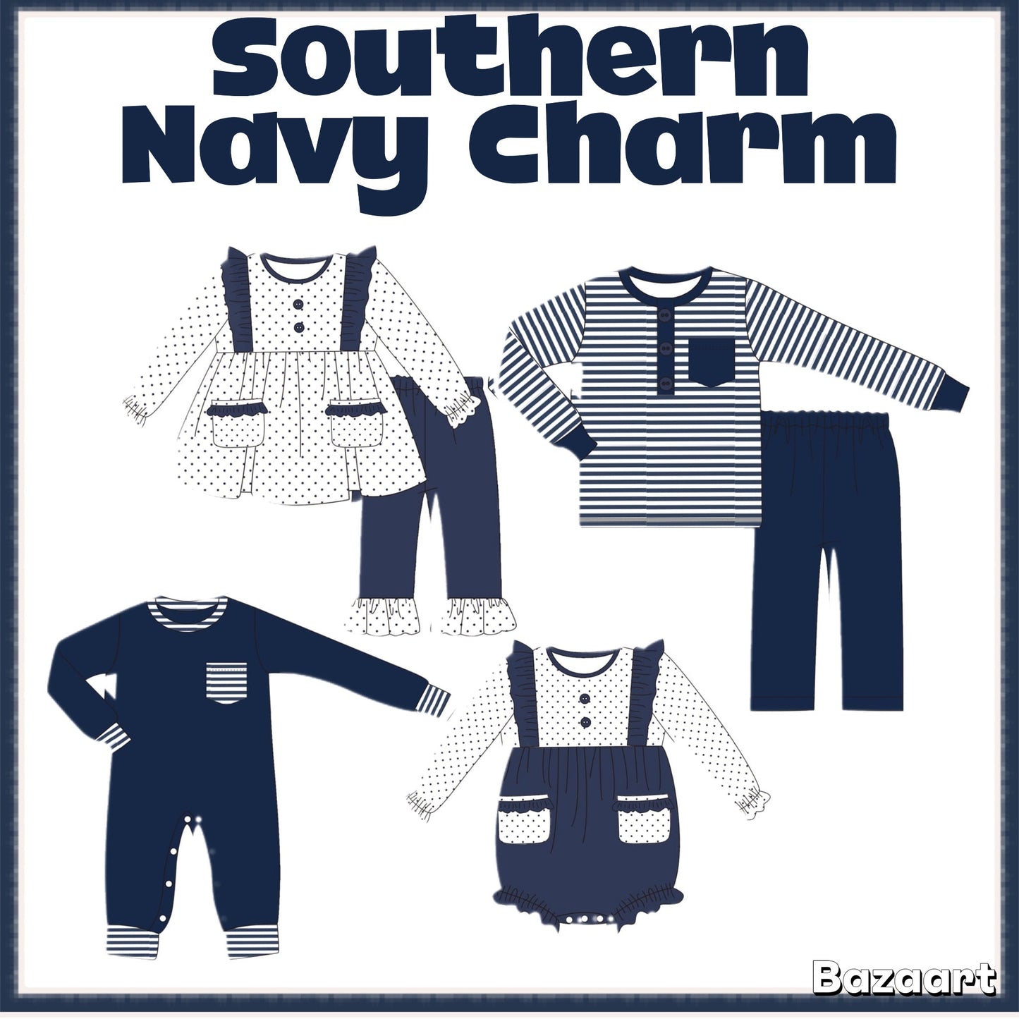 Southern Navy Charm - ETA November