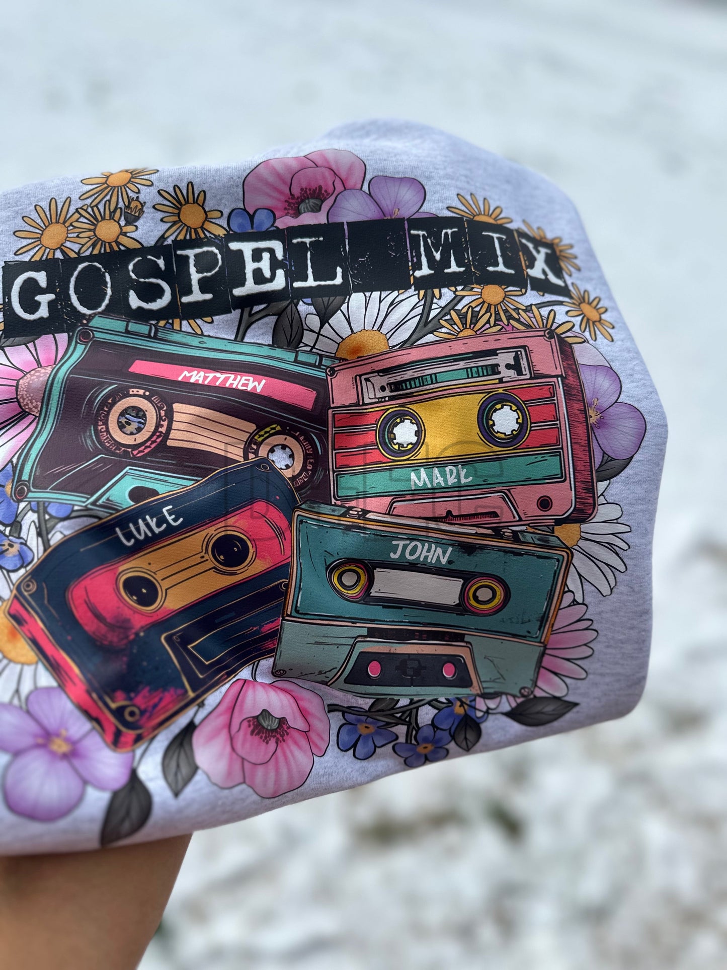Gospel Mix-Front & Sleeve-Completed Sweatshirt