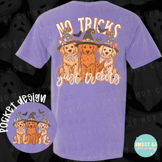 No Tricks, Just Treats Halloween Tee-Comfort Colors