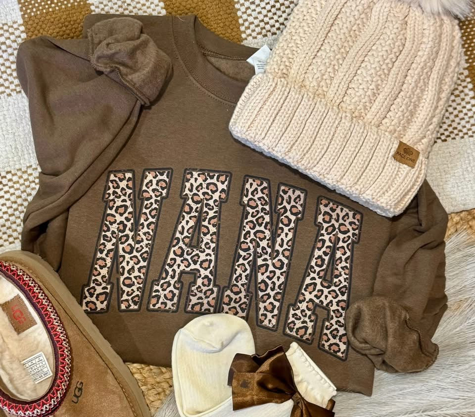 LEOPARD NAME SWEATSHIRTS