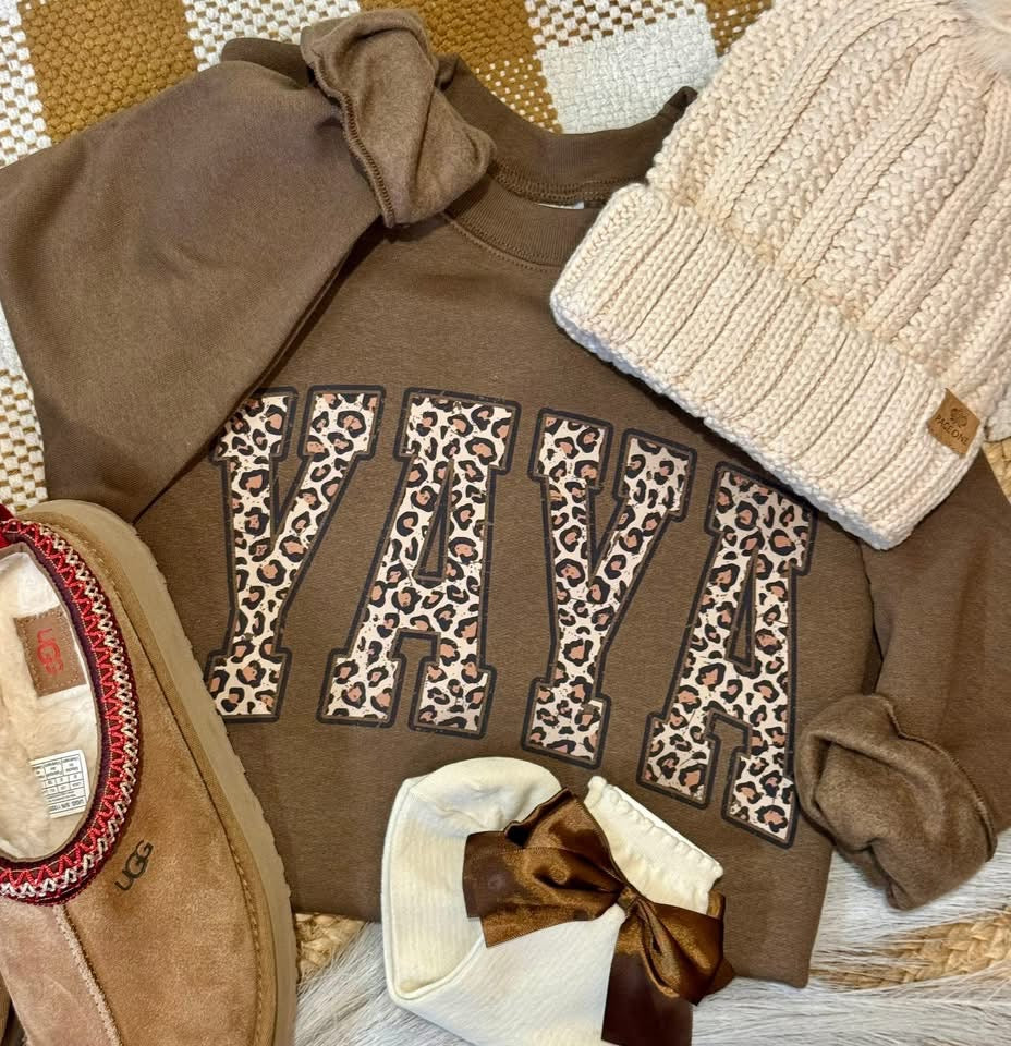 LEOPARD NAME SWEATSHIRTS