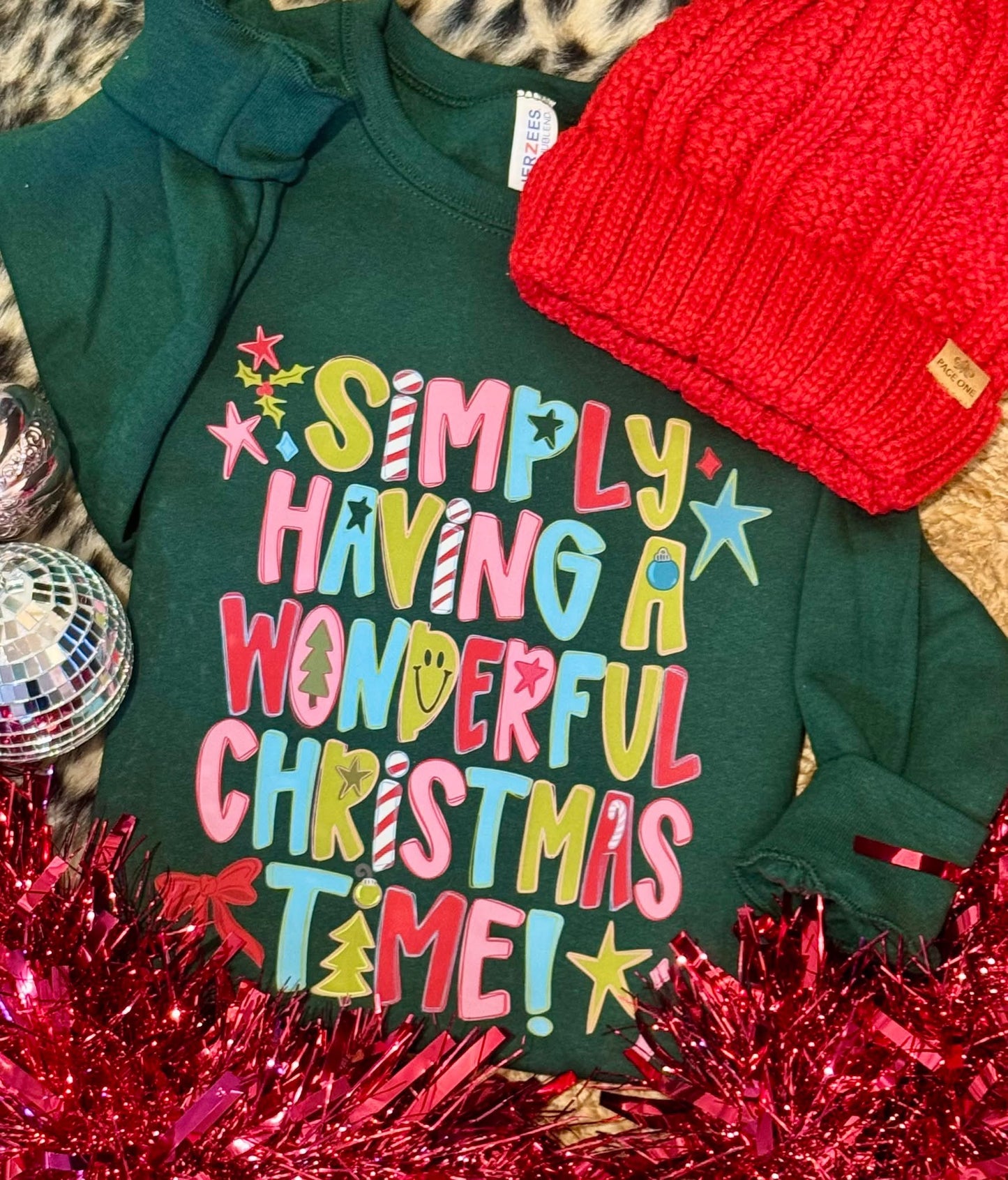 SIMPLY HAVING A WONDERFUL CHRISTMAS TIME SWEATSHIRT/TEE
