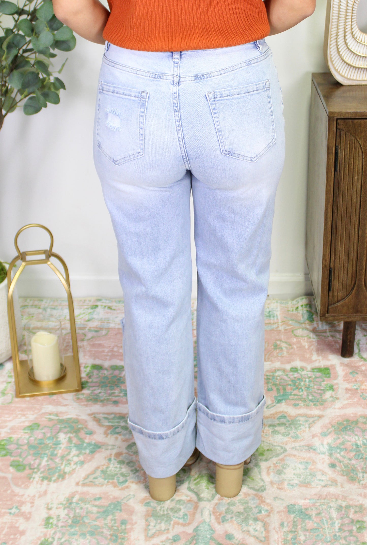 Vintage Distressed Flare Jeans LT