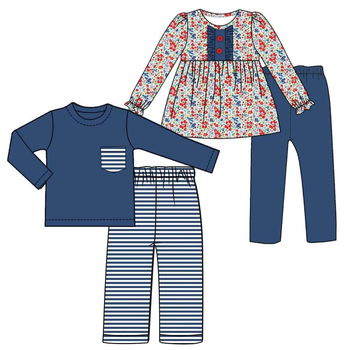 Blue Floral Sets-ETA November