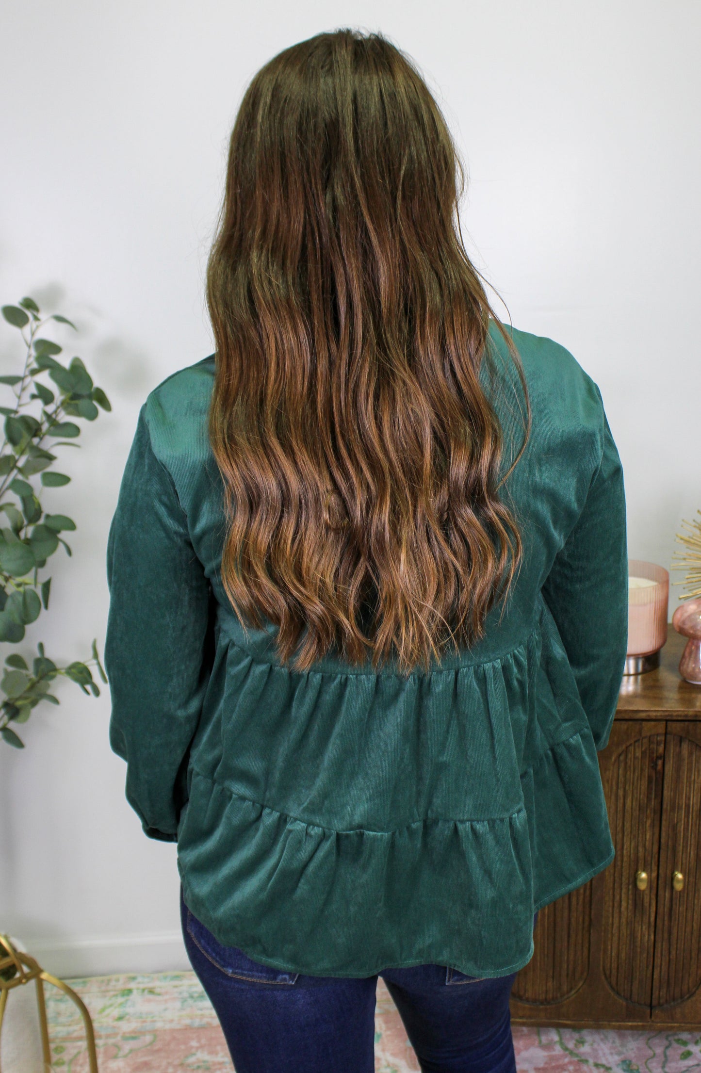 Green Corduroy Blouse-MID OCT