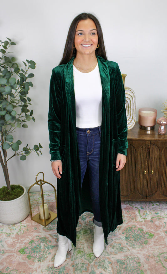 Green Velvet Duster LT