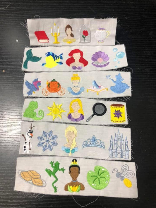 Personalized Princess Embroidered Short Sets-eta March