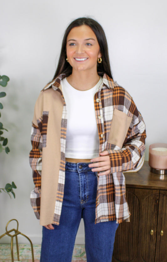 Khaki Thermal Knit Flannel RTS