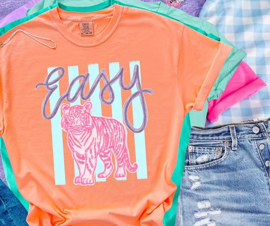Striped Easy Tiger-Comfort Colors