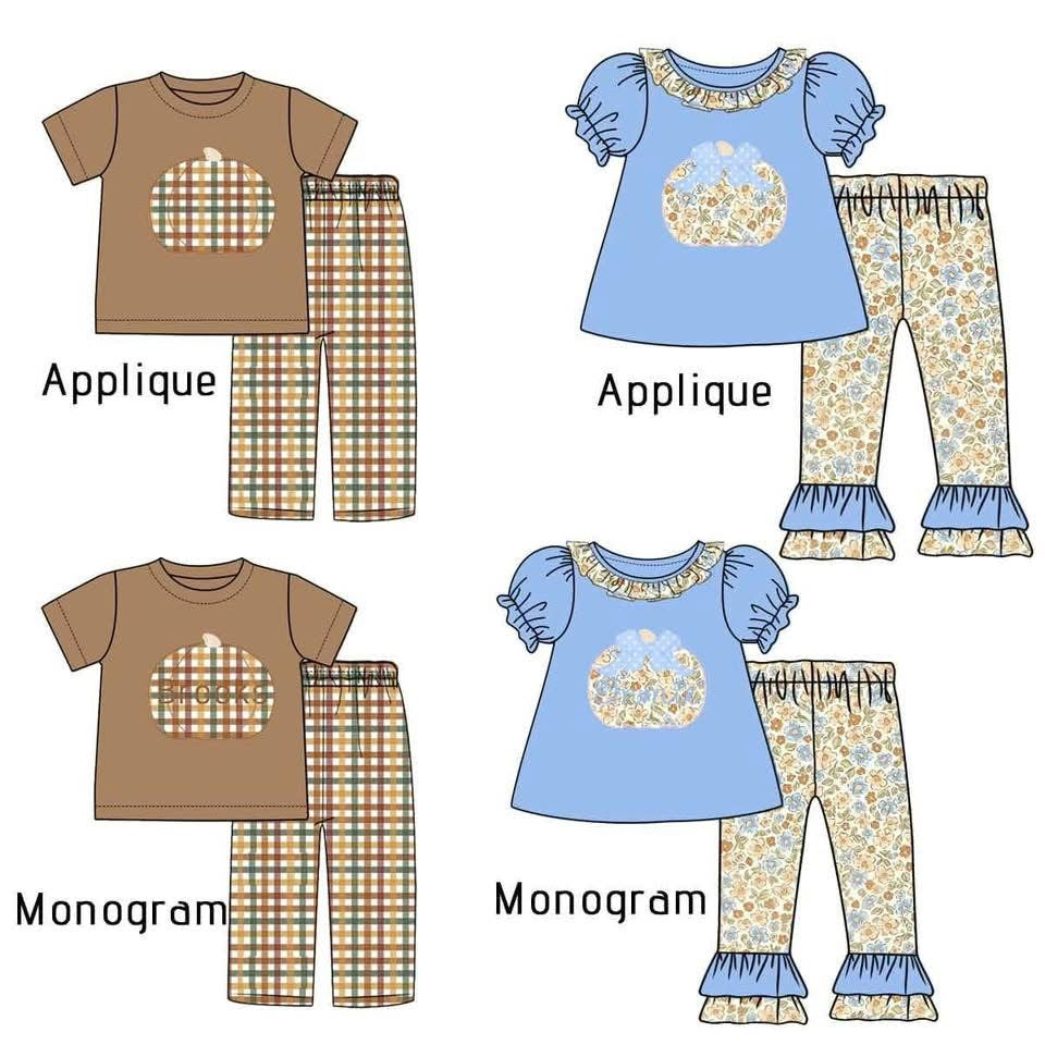 Harvest Pumpkin Appliqué Sets-ETA September