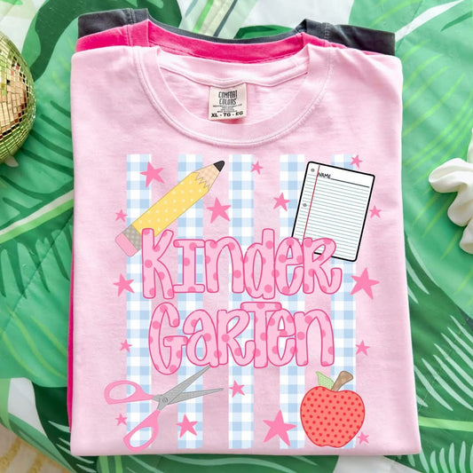 Girly Stripe Back-to-School Graphic Tee
