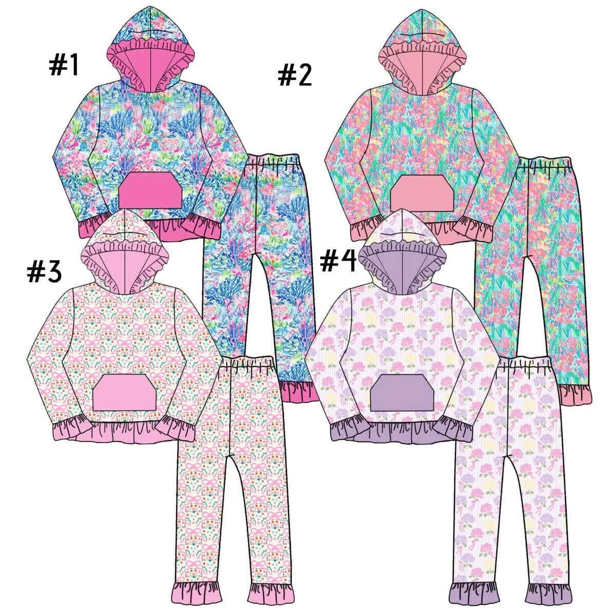 Girls Hooded Jogger Sets-ETA November