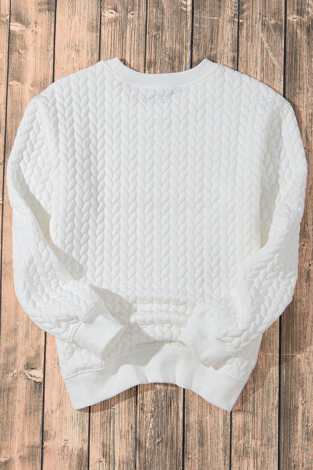 White XOXO Cable Knit Pullover-ETA JAN