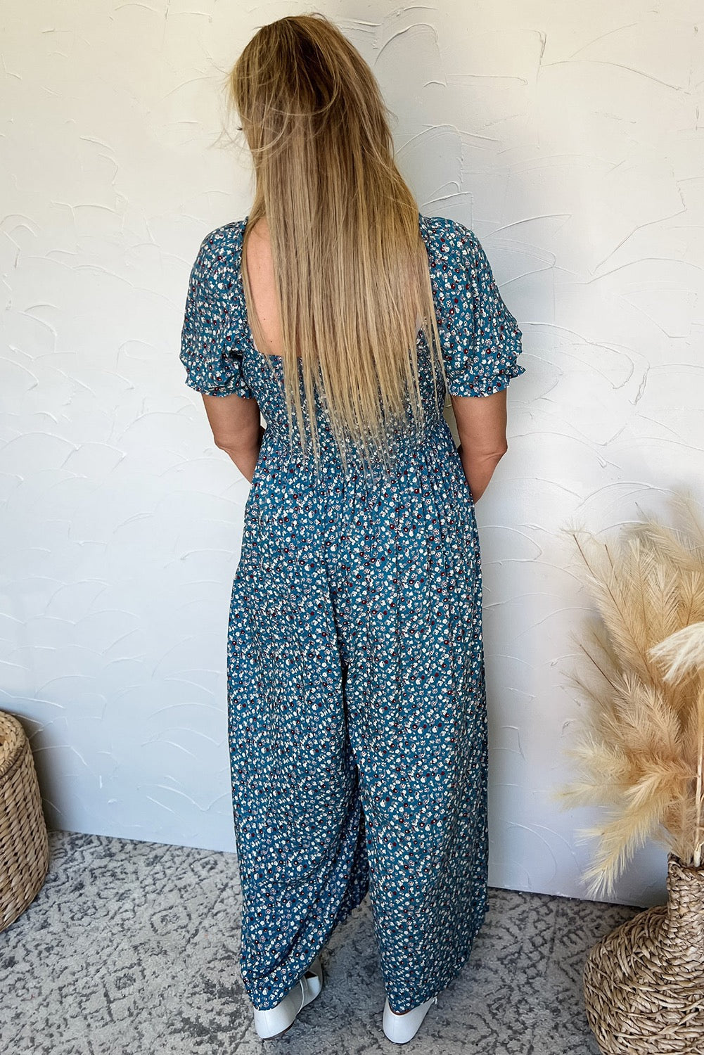 Blue Floral Jumpsuit December.