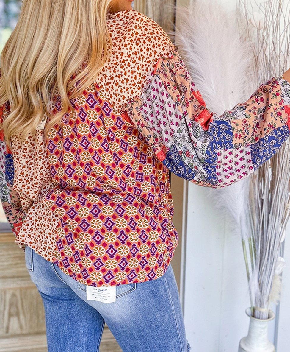 Patchwork Floral Blouse LT