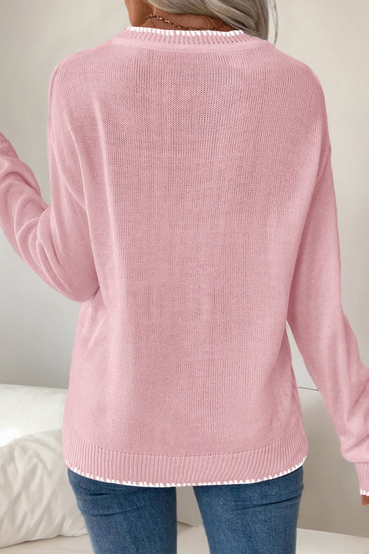 Pink Bow Pullover LT