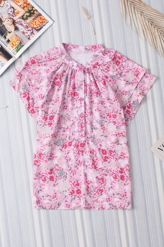 Light Pink Floral Blouse LT