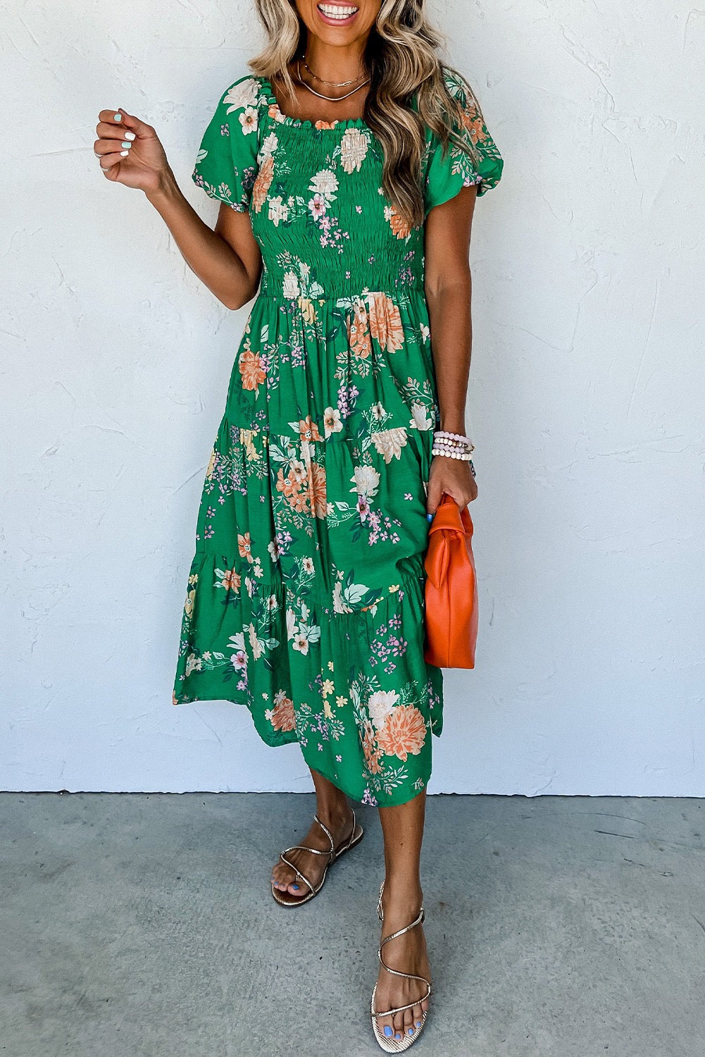 Green Floral Midi FB