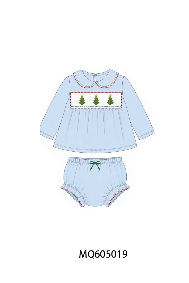 Blue Christmas tree embroidery collection-ETA early December