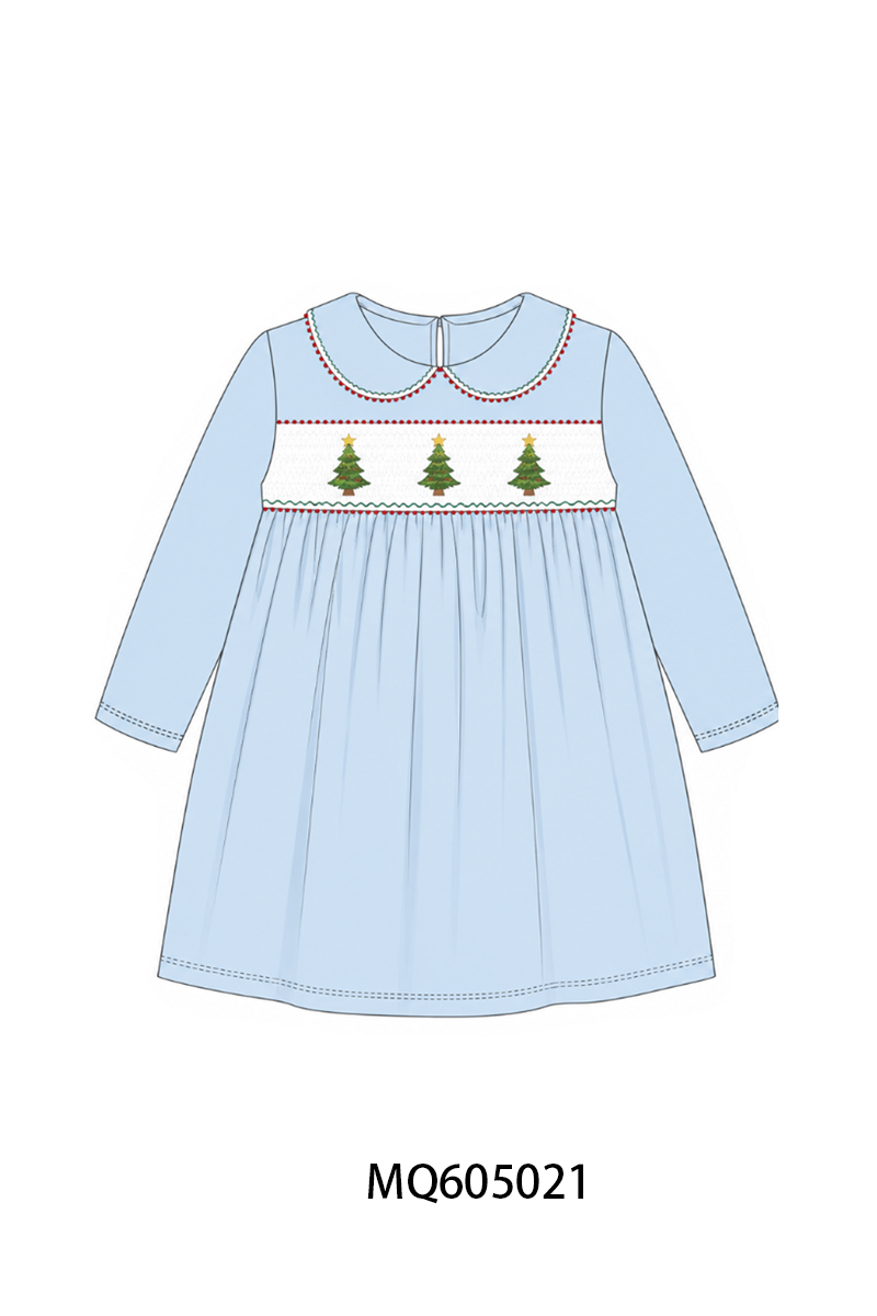 Blue Christmas tree embroidery collection-ETA early December