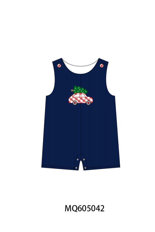 Navy christmas tree car embroidery collection-ETA early December
