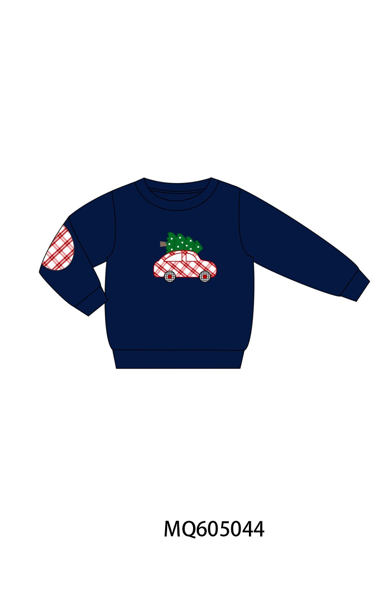 Navy christmas tree car embroidery collection-ETA early December