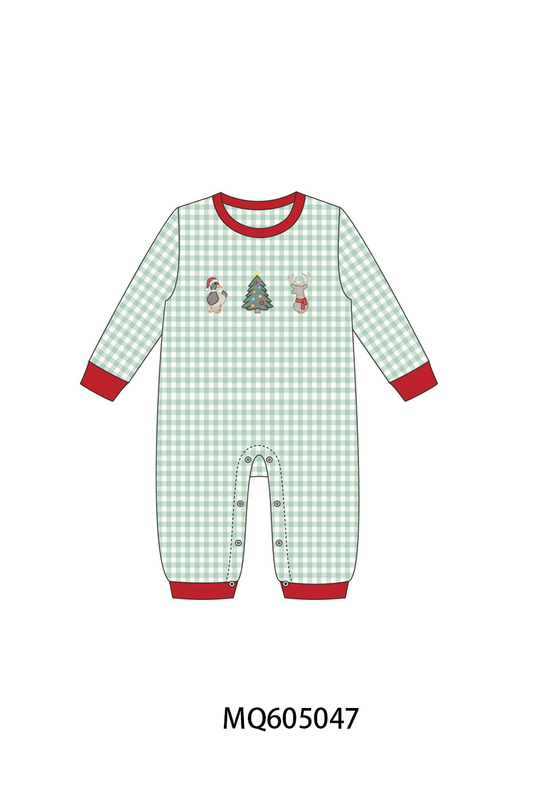 Red&green Christmas tree reindeer embroidery collection-ETA early December