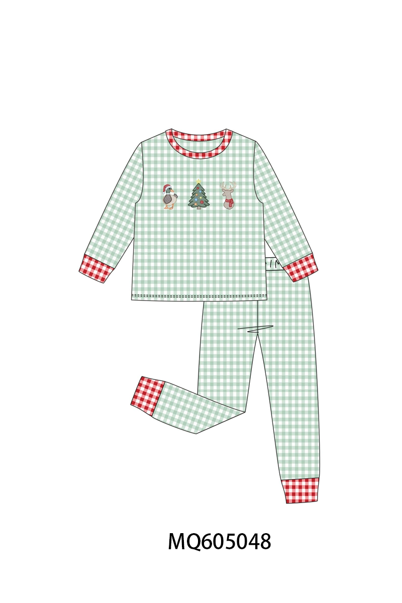 Red&green Christmas tree reindeer embroidery collection-ETA early December