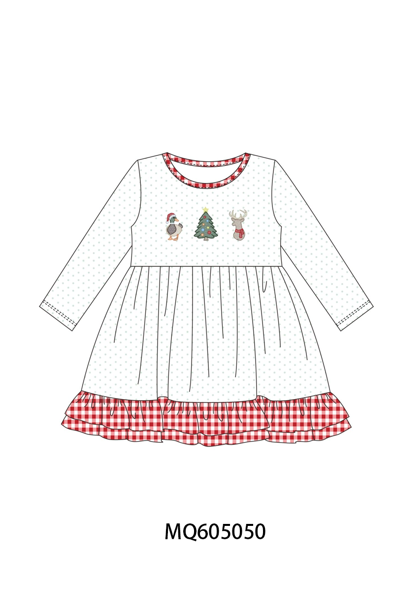 Red&green Christmas tree reindeer embroidery collection-ETA early December