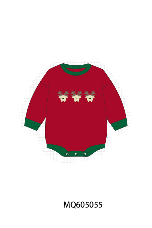Red Christmas reindeer appliqué collection-ETA early December