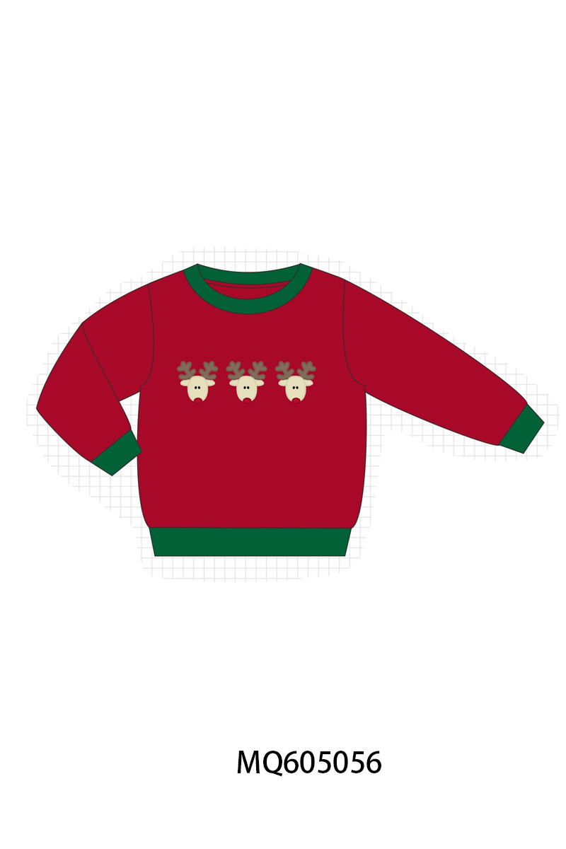Red Christmas reindeer appliqué collection-ETA early December