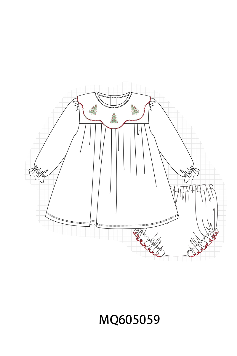 White Christmas tree embroidery collection-ETA early December