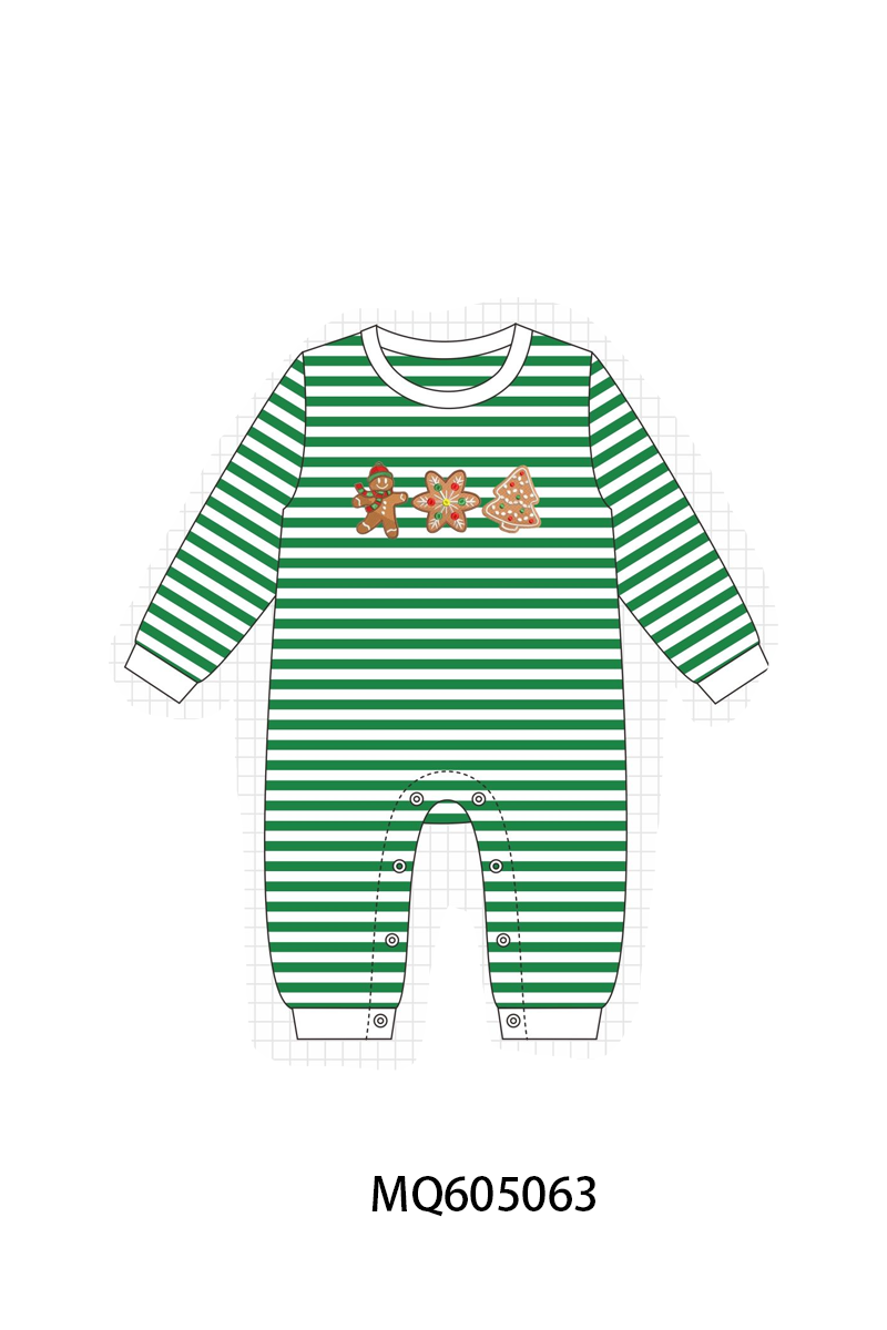 Green Christmas gingerbread appliqué collection-ETA early December